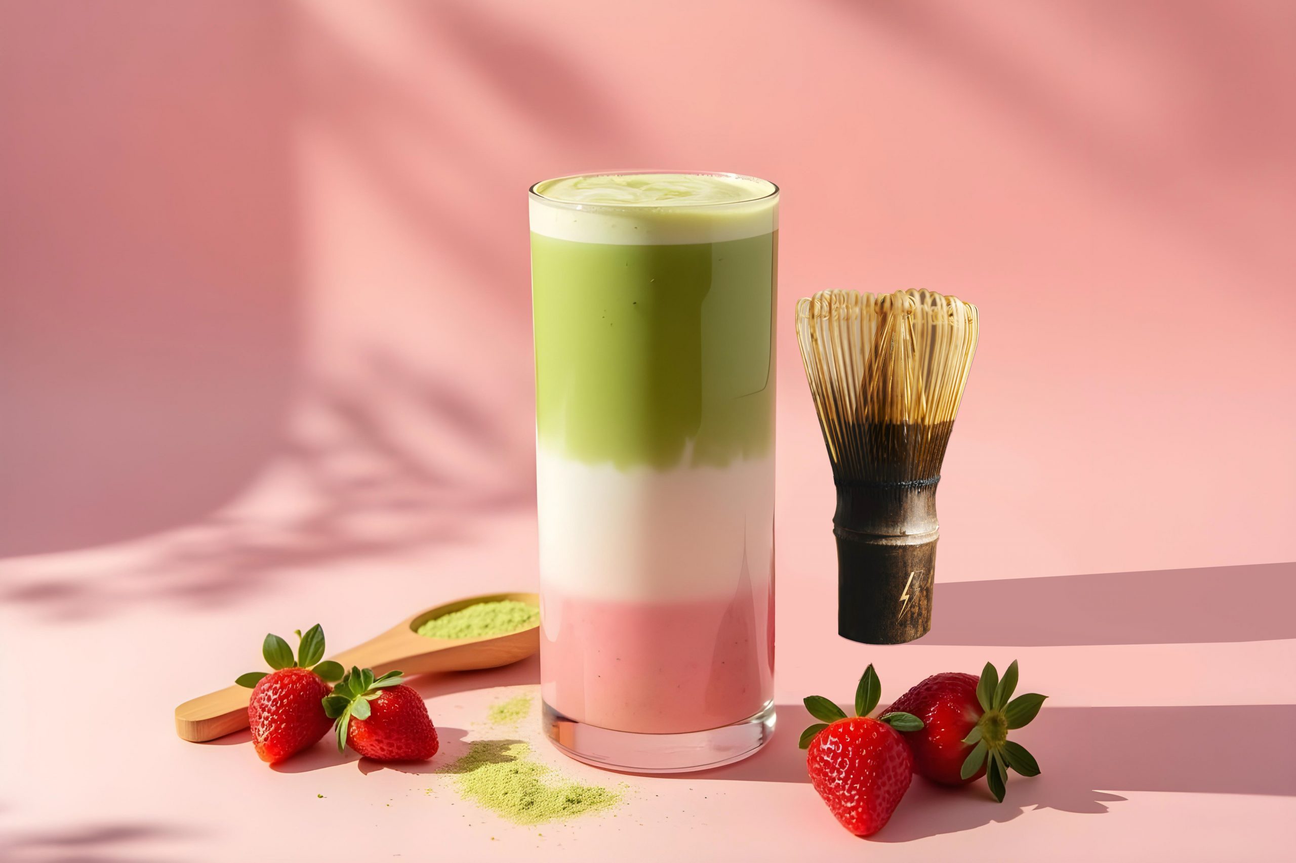 Smoothie Energético de Fresa y Matcha Latter My Green Fuel