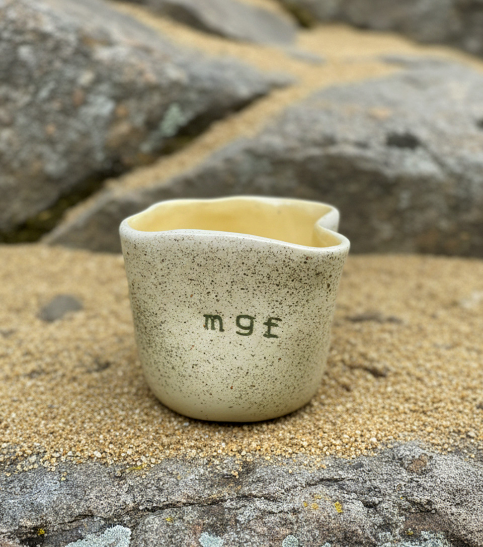 Taza Blanca y Beige MGF - Imagen 2