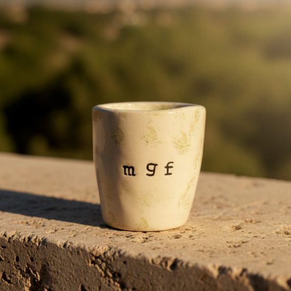 Taza Blanca y Verde 200ml