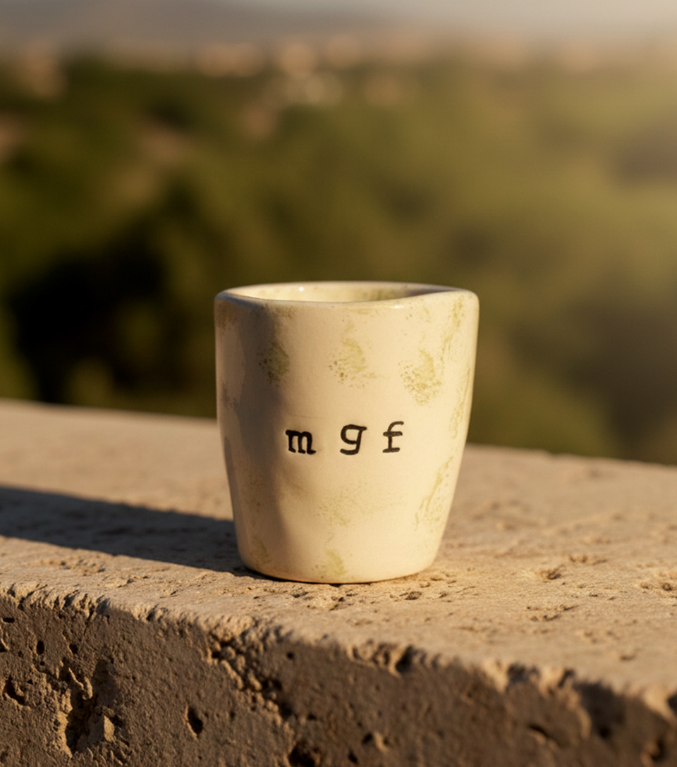 Taza Blanca y Verde 200ml