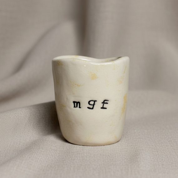 Taza Blanca y Beige 200ml