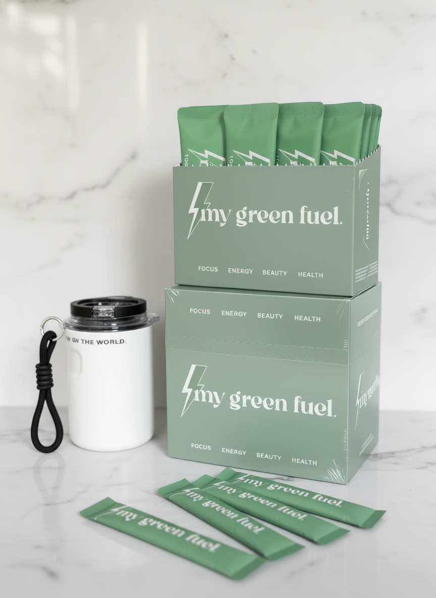 termo blanco + 2 cjas sticks-my green fuel