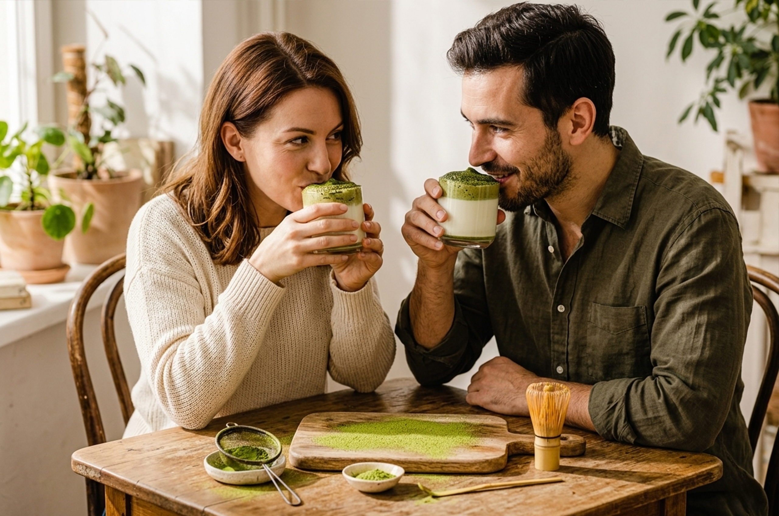 Disfrutar de un Matcha en Pareja
